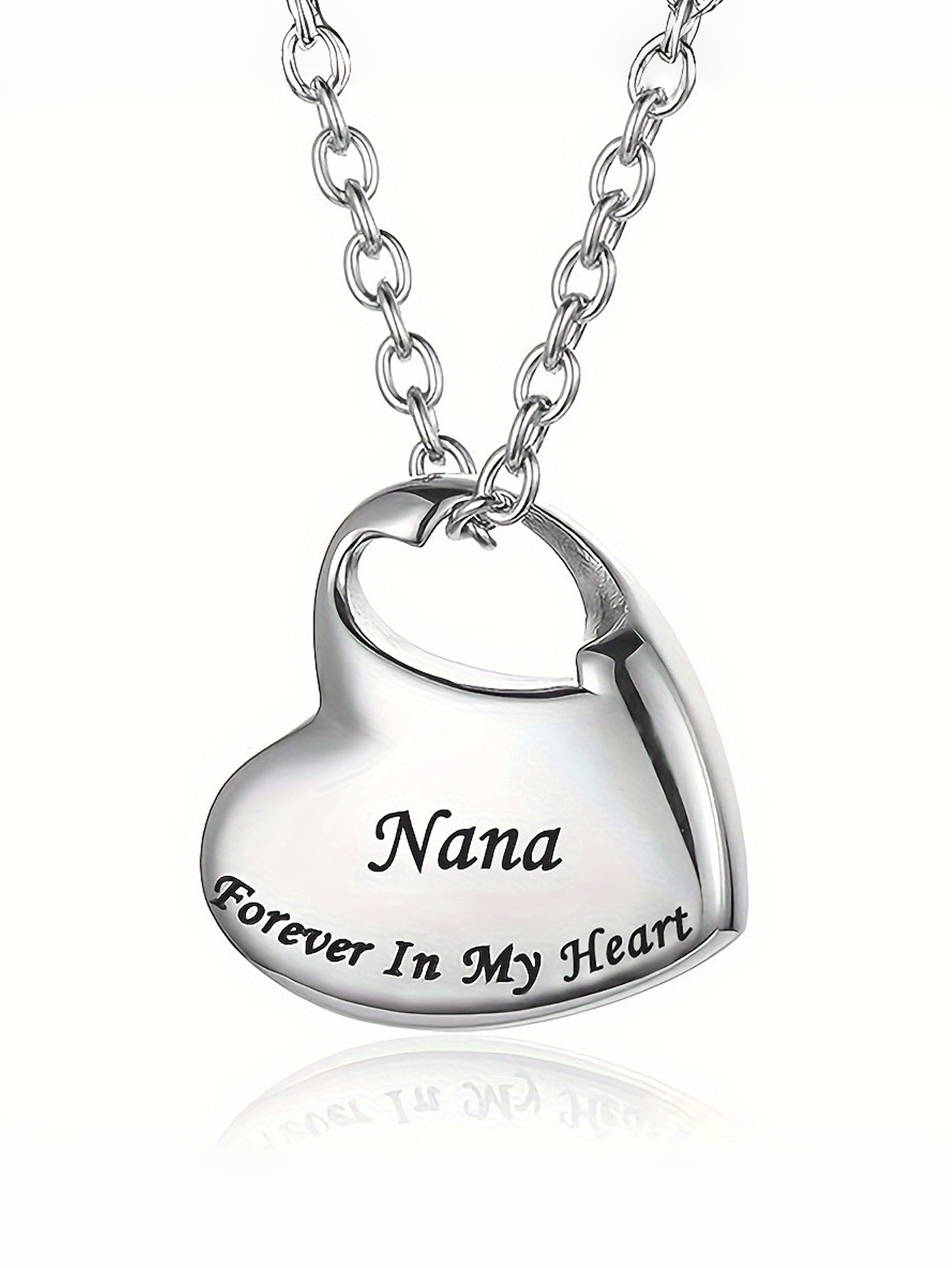 Custom Engraved Heart Memorial Necklace